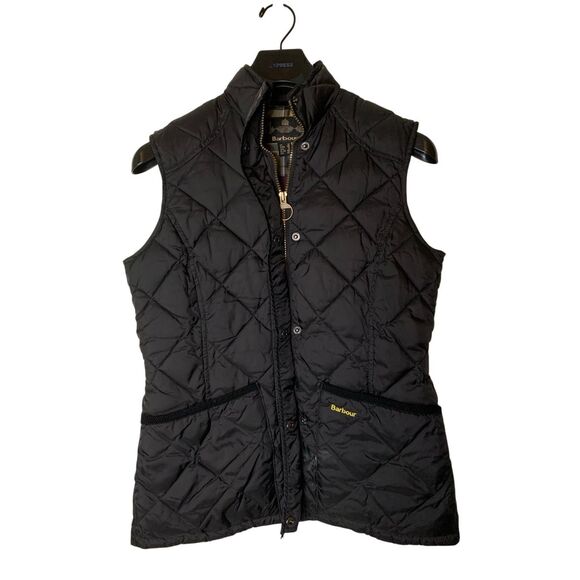 Barbour quilted vest black women's size 8 - Picture 1 of 3